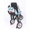 Ultra Lightweight Elderly Transport Wheelchair  Portable Lightweight Folding Transport Chair, with Locking Handbrake, Removable Flip Armrests - 3 of 4