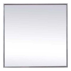 Elegant Lighting Metal Frame Square Mirror 24 inch in Silver - 1 of 4