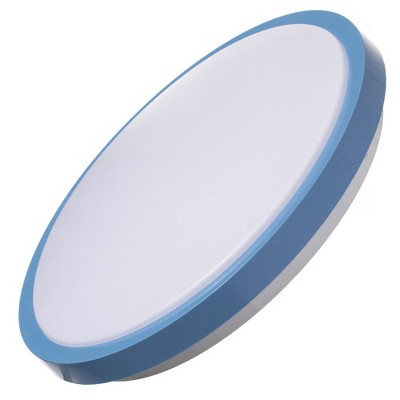 Sleek Blue 16" Round LED Ceiling Light, Energy Star 6500K