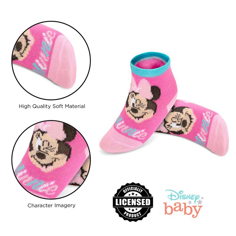 Minnie Mouse baby-girls 10-pack Infant Sock, Multicolor Dark (0-24 Months), 4 of 6