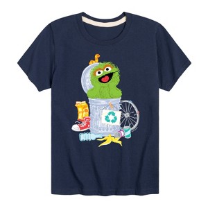 Boys' - Sesame Street - Oscar Can Graphic Short Sleeve Graphic T-Shirt - 1 of 4
