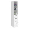 ORRD 68 Inch White Linen Cabinet with 4 Drawers & 3 Shelves, Tall Storage Closet Organizer with Metal Handles - 3 of 4