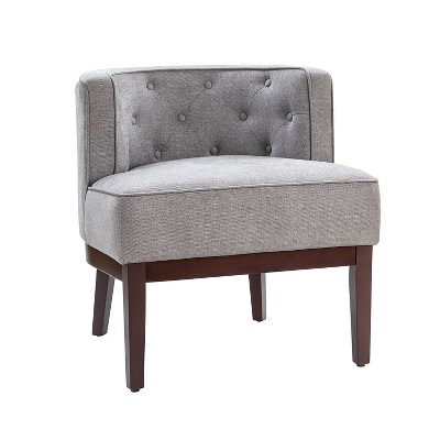 Renaud Upholstered Barrel Chair with solid wood legs | ARTFUL LIVING DESIGN