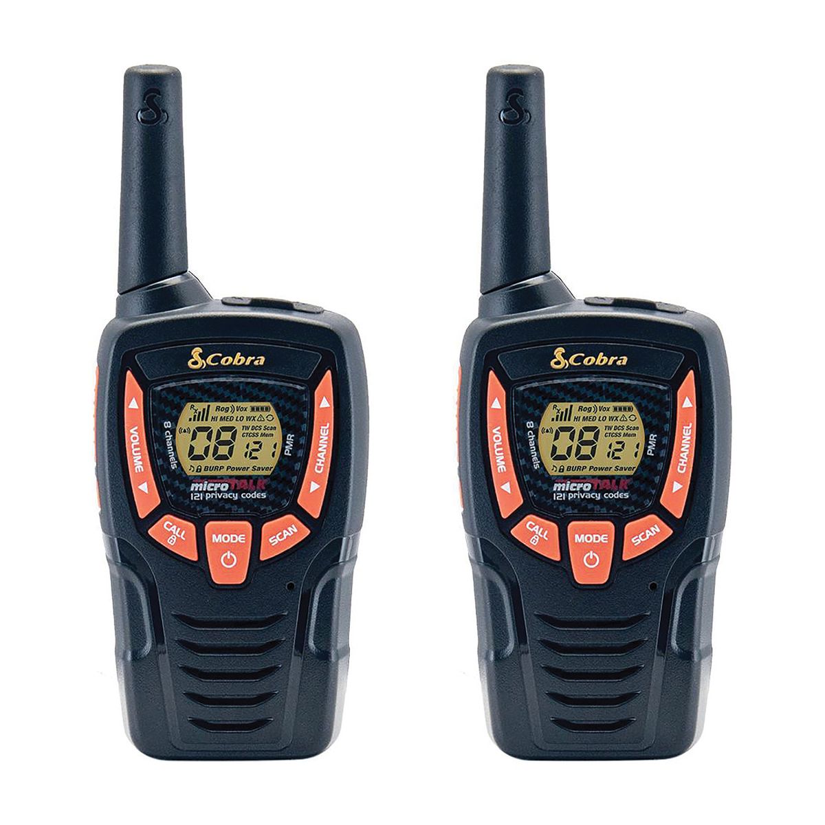 Cobra® microTALK® GMRS/FRS Walkie Talkies Pair, Black, CXT390