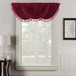 Egyptian Linens Heavyweight Velvet Waterfall Valance 57”Wx37”L (Single) - 1 of 4