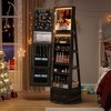 Fredees 360° Swivel Jewelry Organizer with Full-Length Mirror & Lights, Standing Armoire with Drawers, Large Jewelry & Makeup Storage - 4 of 4