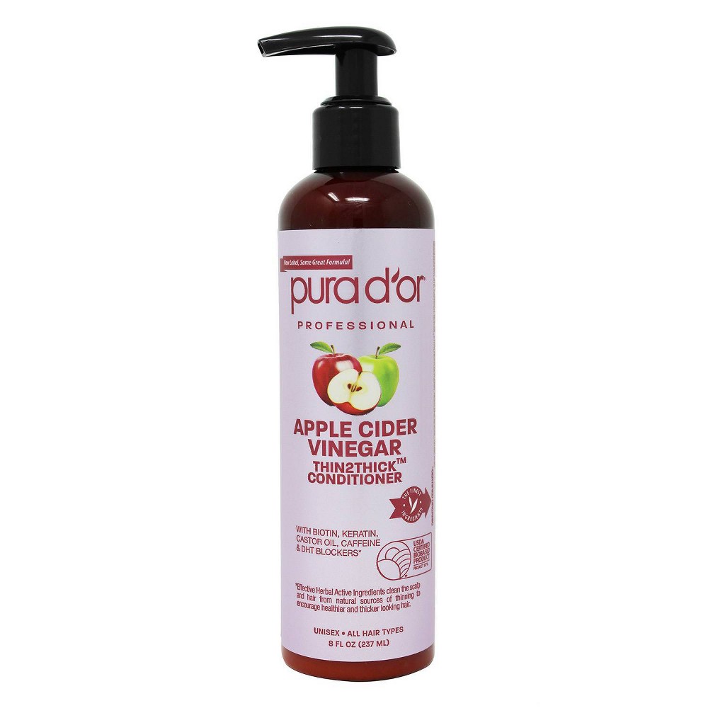 Photos - Hair Product Pura Dor Pura d'or Apple Cider Vinegar Thin2Thick Conditioner - 8 fl oz 