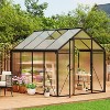 Greenhouse for Outdoors, Heavy-Duty Walk-In Design with Roof Vent, Ground Nails & Sliding Lockable Door, for Garden Backyard - 4 of 4