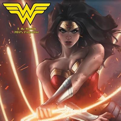 Trends International 2025 Wonder Woman Wall Calendar: Monthly Planner, 12x12 Inches, Multicolored, All Ages, Saddle Stitch
