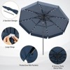 Tangkula 10 FT Solar Patio Umbrella w/ 32 LED Lights 3-Tier Vented Top & Tilt Adjustment - 3 of 4