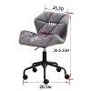 Homy Casa Adjustable Swivel Office Chair with Cushioned Velvet Seat for Home Office or Bedroom - 3 of 4