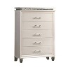 3pc California King Granite Bedroom Set with Nightstand and Chest Pearl White - HOMES: Inside + Out - 4 of 4
