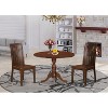 3-Piece Mahogany Finish Solid Wood Top - Dining Room Set  - Seats 4 - 2 of 4