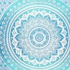 HomeRoots 80" X 56" Blue And White Mandala Cotton Hanging Tapestry - 4 of 4