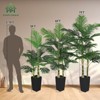 7FT Artificial Golden Cane Palm Tree with Black Planter, Indoor Faux Plant - 2 of 4