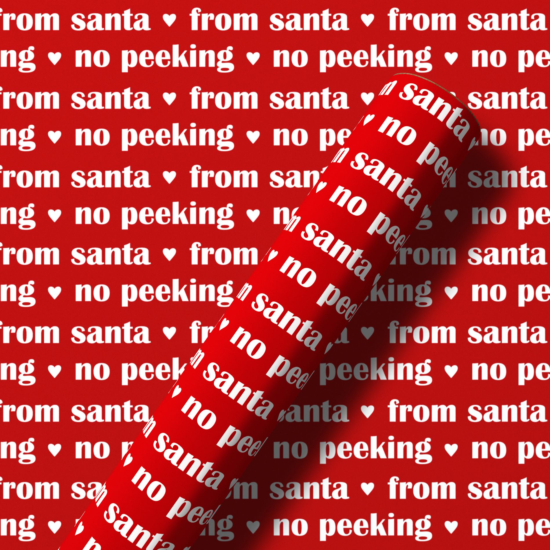 96"x30" Christmas Wrapping Paper From Santa