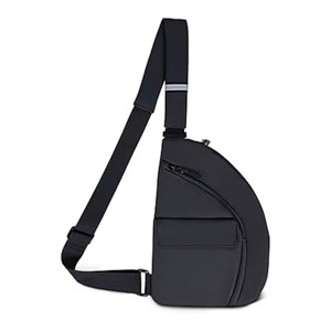 Anti Theft Sling Bag, Crossbody Chest Travel Bag for Men Women, Black Shoulder Backpack Purse - 1 of 4