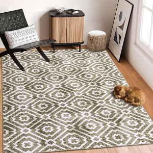 WhizMax Boho Area Rugs Washable Rug Moroccan Rug Modern Geometric Traditional Rug - 1 of 4