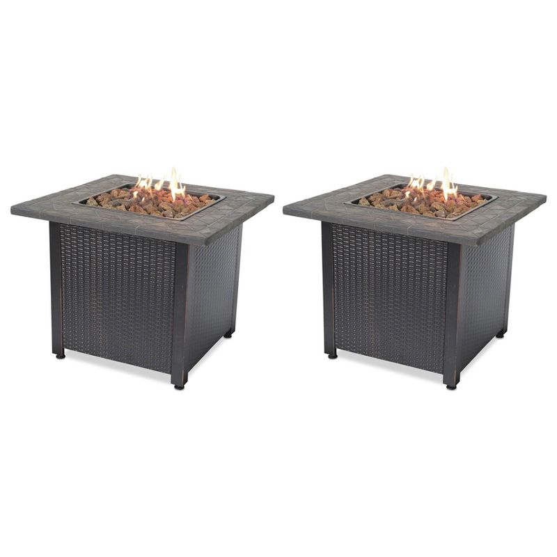 Endless Summer GAD1401M Decorative Outdoor LP Gas Fire Pit with Rocks (2 Pack), 1 of 7