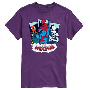 Men's - Marvel - Friendly Neighborhood Spider-Man Suits Short Sleeve Graphic T-Shirt - 1 of 4