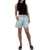 Women's Distressed Straight Leg Denim Shorts - HIDDEN - image 4 of 4