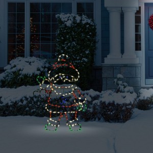 Candy Cane Lane 42" Pre-Lit Red, White And Green Led Animotion Waving Santa Christmas Outdoor Decoration - 1 of 2