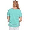 Alfred Dunner Womens Owl Knit Striped Tee - 2 of 4