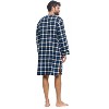 Ashford & Brooks Mens Flannel Plaid Long Sleep Shirt Henley Nightshirt - 4 of 4