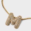 SUGARFIX by BaubleBar Crystal Chain Initial Necklace - Gold - 4 of 4