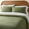 3pc Textured Grid Comforter Bedding Set Sage Green - Hearth & Hand™ with Magnolia - 2 of 4