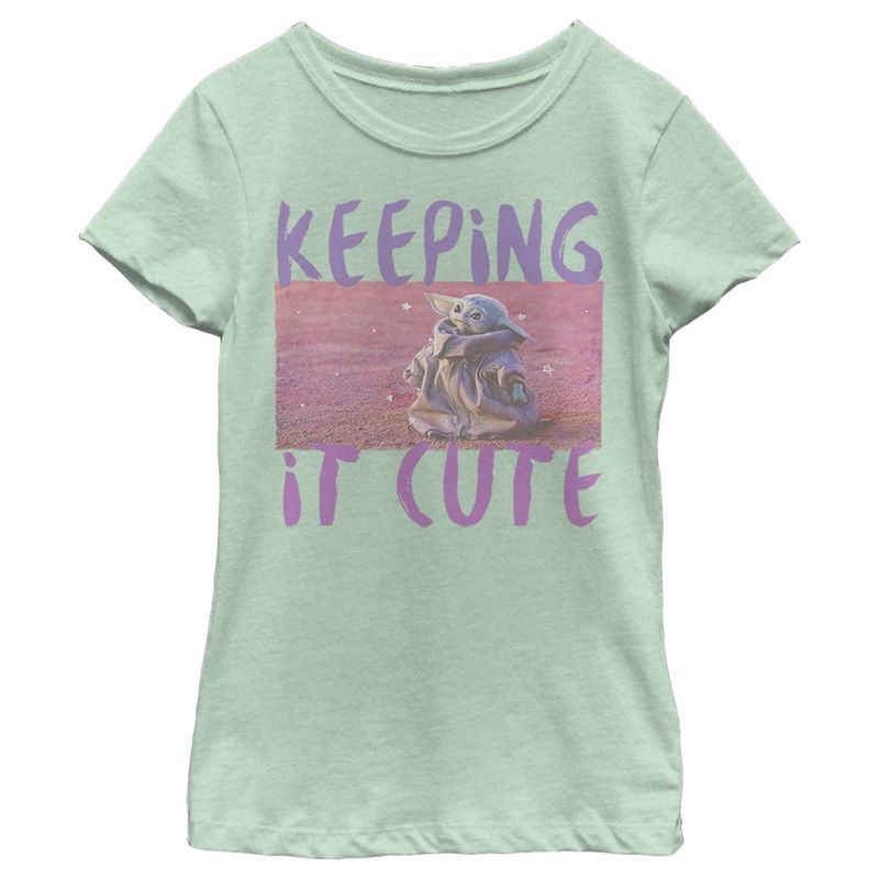 Girl's Star Wars The Mandalorian The Child Keeping It Cute T-Shirt, 1 of 5