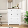 Hrinhom 5-Drawer Tall Dresser,29.1"W Vintage Wood Chest With Storage for Bedroom, Hallway & Closet - 3 of 4