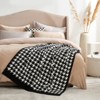 Snuggle Sac Houndstooth Throw Blanket Reversible Soft Knit Blanket for Couch, Bed, Travel, Camping, 50x60" - 3 of 4