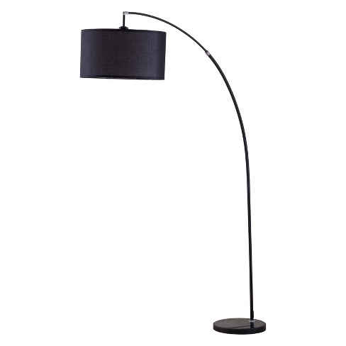 86 Modern Metal Floor Lamp With Large, Arched Floor Lamp Black Base