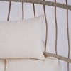 Patio Swing Egg Chair With Metal Stand,PE Rattan Egg Chair,Hanging Basket Chair,Hammock Chair -Maison Boucle - 4 of 4