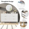 7 Drawers Dresser for Bedroom, Fluted Chest of Drawers with Gold Handle - 4 of 4