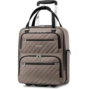 LUGGEX Underseat Carry On Luggage with Wheels, Softside Personal Item, Underseat 16 Inch, Cafe Latte - 1 of 1