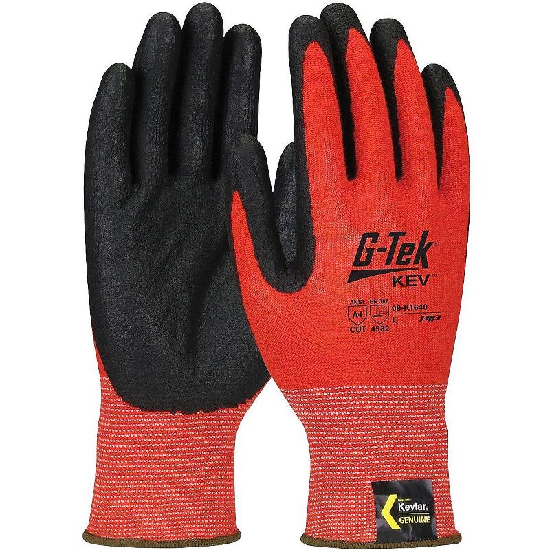 G-Tek KEV Gloves Kevlar Engineered Yarn Red 13 09-K1640/L, 2 of 3