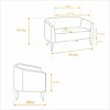 50.8" Modern Upholstered Corduroy Loveseat Sofa with Wooden Legs for Small Apartment Bedroom Office Studio-The Pop Home - 4 of 4