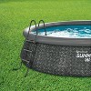 Summer Waves P1A01436E 14 Foot x 3 Foot Quick Set Ring Above Ground Outdoor Swimming Pool with RX600 GFCI Filter Pump and Ladder, Dark Wicker - image 3 of 4