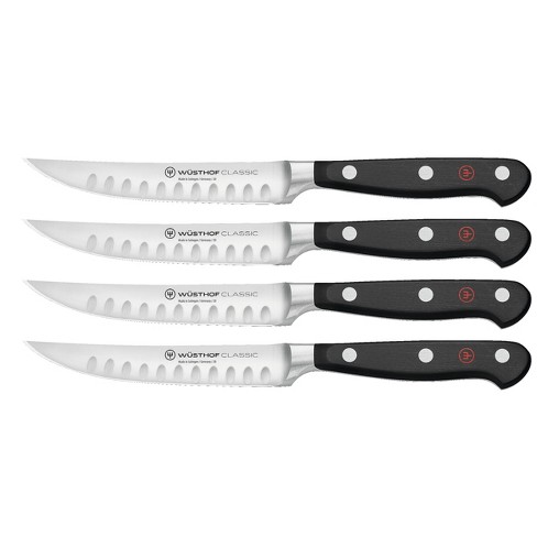 Joyjolt 4pc Steak Knives Set Of 4. High Carbon, X50 German Steel Kitchen  Knife Set : Target