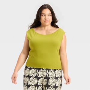 Women's Slim Fit Short Sleeve Off the Shoulder Top - A New Day™ - 1 of 3