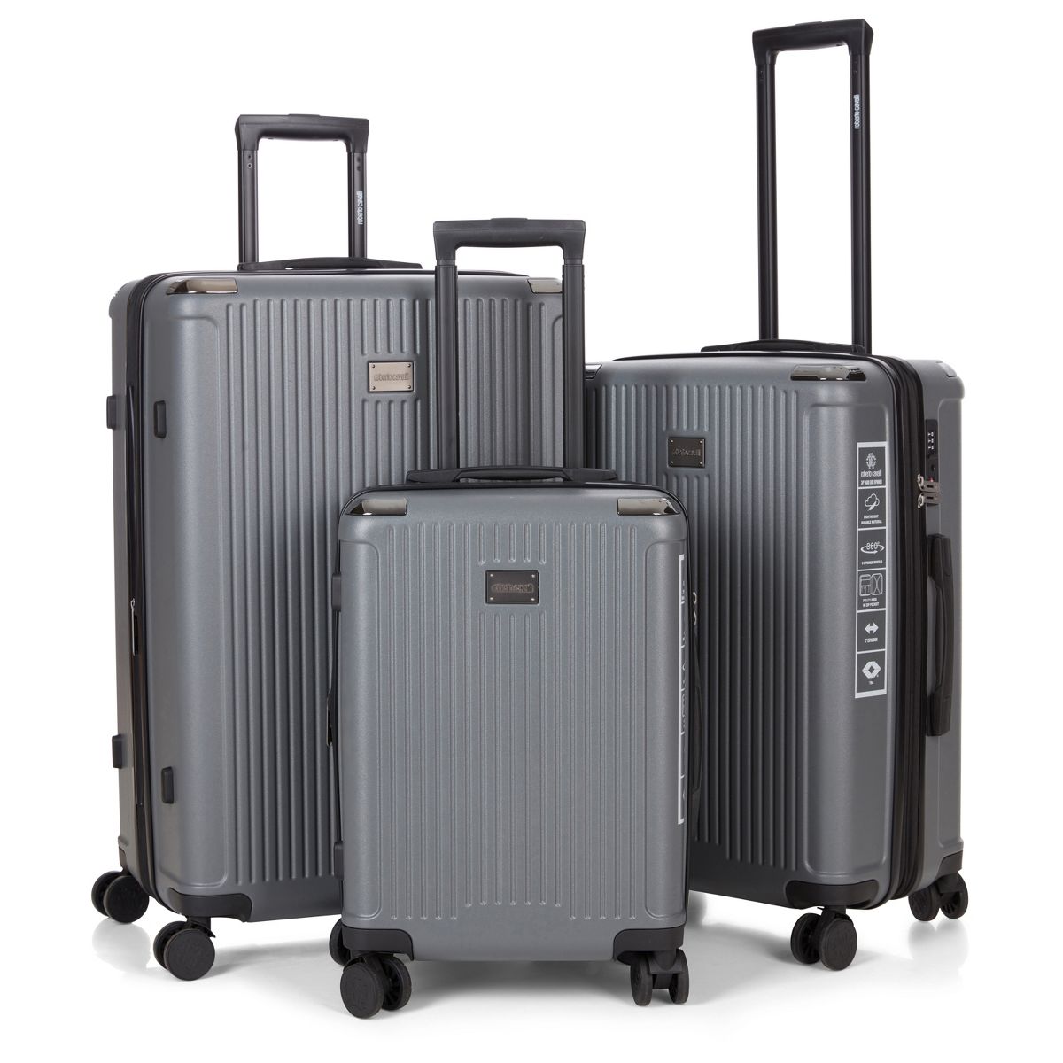 ROBERTO CAVALLI YUMA Luxury 3 Piece Luggage Set, Expandable Hard Shell Suitcases with 8 Spinner Wheels, Combination Lock Large Suitcase Set - thumbnail 5