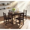 Okak 5-Piece Modern Style Dining Table Set & Flated Back Chairs for Kitchen,Dining Room,Vintage Dinette Set with Solid Wood Frame - 2 of 4