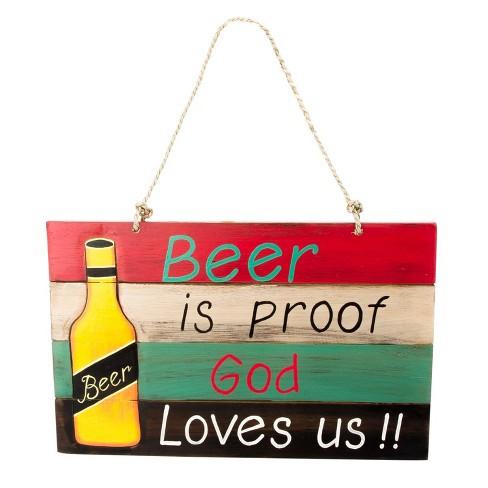 Beachcombers Beer Is Proof Wall Sign 12.5 x 7.75 x 0.25 Inches. - image 1 of 1