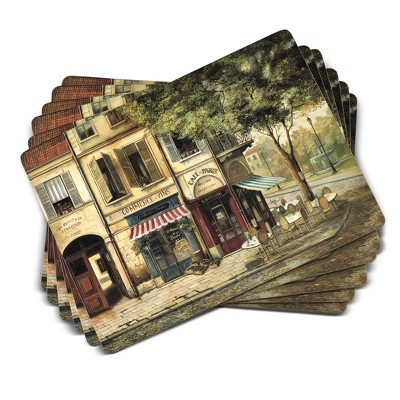 Pimpernel Parisian Scenes Tischsets – 4 Stück, 40,1x29,8 Cm, 5 Mm Stark, Hitzebeständig Bis 100°C