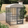 8 x 4 x 6 FT Outdoor Dog Kennel for Small/Medium Dogs, Small Dog Kennel Outside with Lock, Dog Enclosures with UV-Resistant Waterproof Roof Cover - 3 of 4