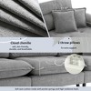 NicBex L Shaped Convertible Sectional Sofa,4 Seat Tufted Couch Set with Movable Ottoman and 2 Pillows for Living Room,Apartment,Office,Gray - 4 of 4