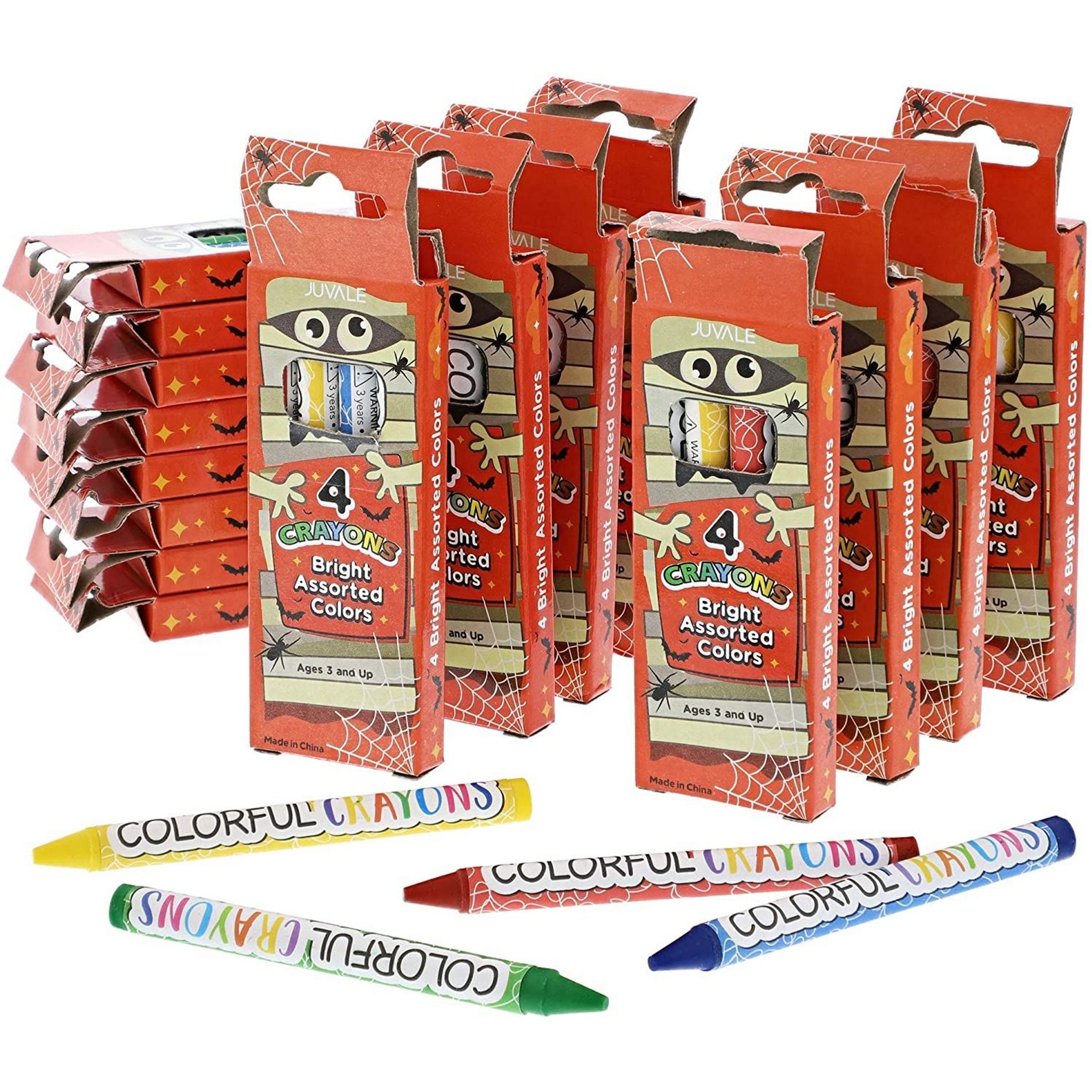 Juvale 30-Pack Halloween Crayons, Fun School Supplies for Kids, Party Favors, Fun Themed Festive Crayons Party Favors for Kids