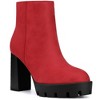 Perphy Women's Platform Lug Sole Round Toe Chunky Heels Ankle Boots - 2 of 3